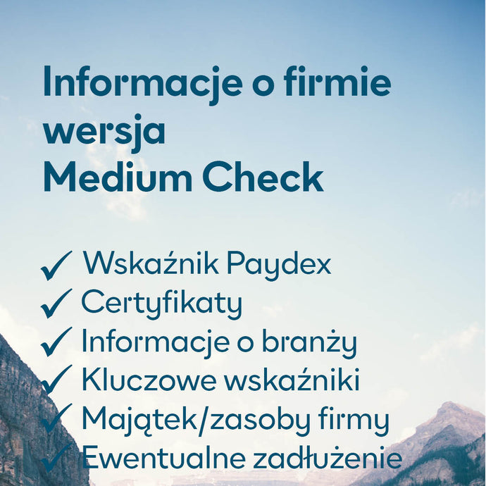 Informacje o firmie wersja Medium Check